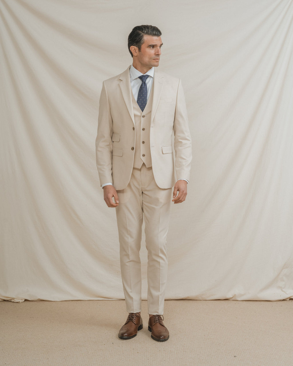 CHAQUETA TRAJE BEIGE