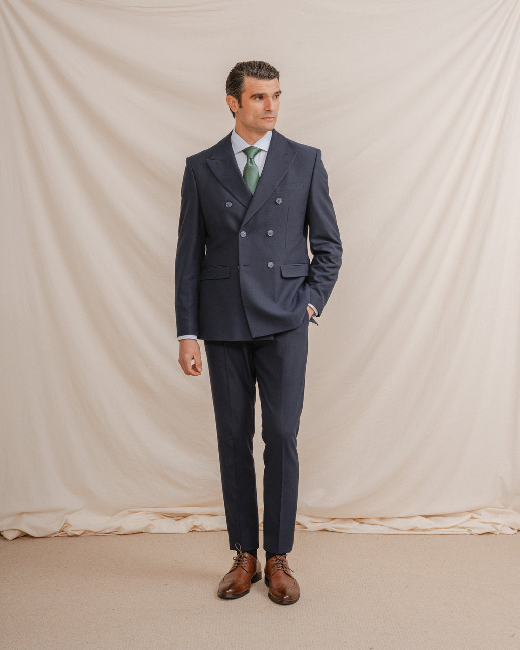 CHAQUETA CRUZADA TRAJE AZUL