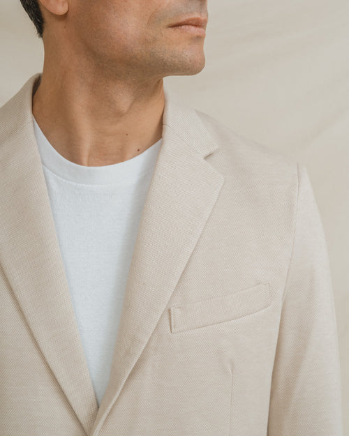 BLAZER CASUAL ESTRUCTURA BEIGE