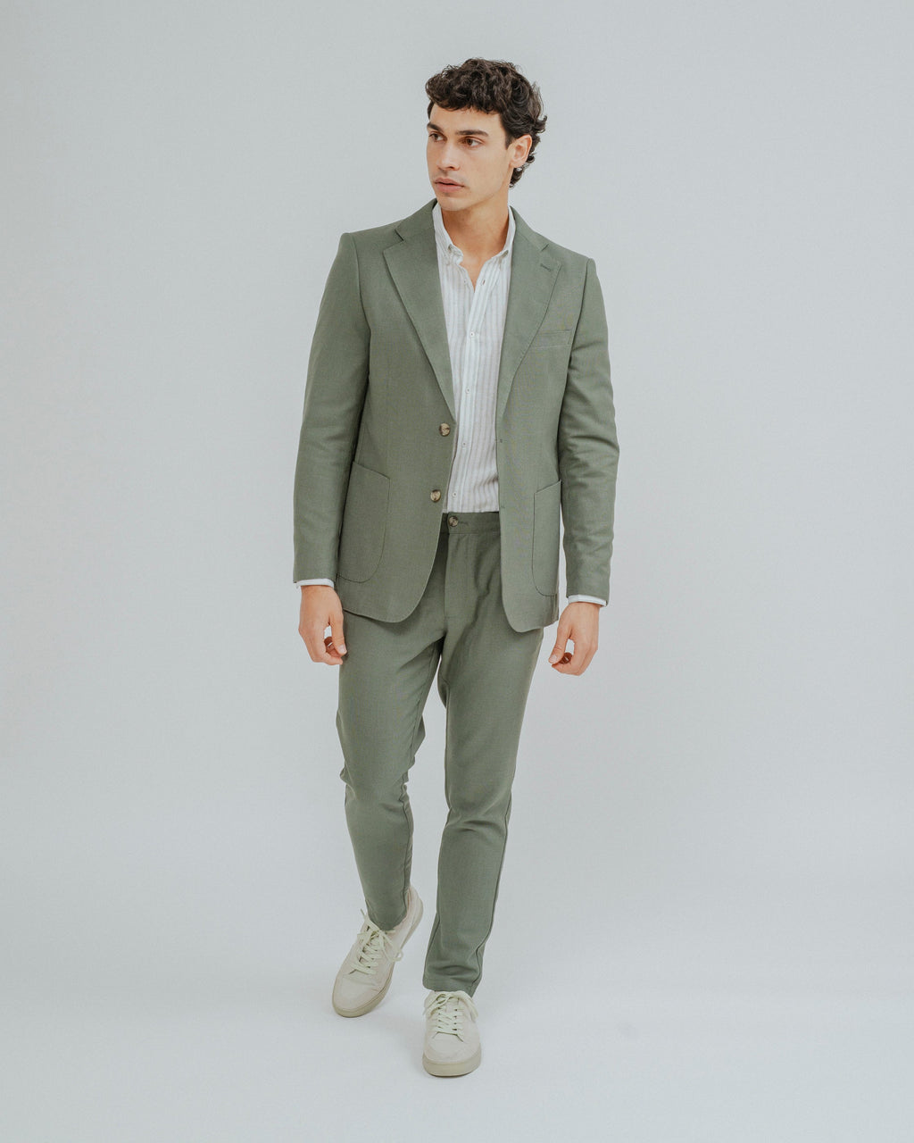 PANTALÓN CASUAL GOMA VESTIR VERDE