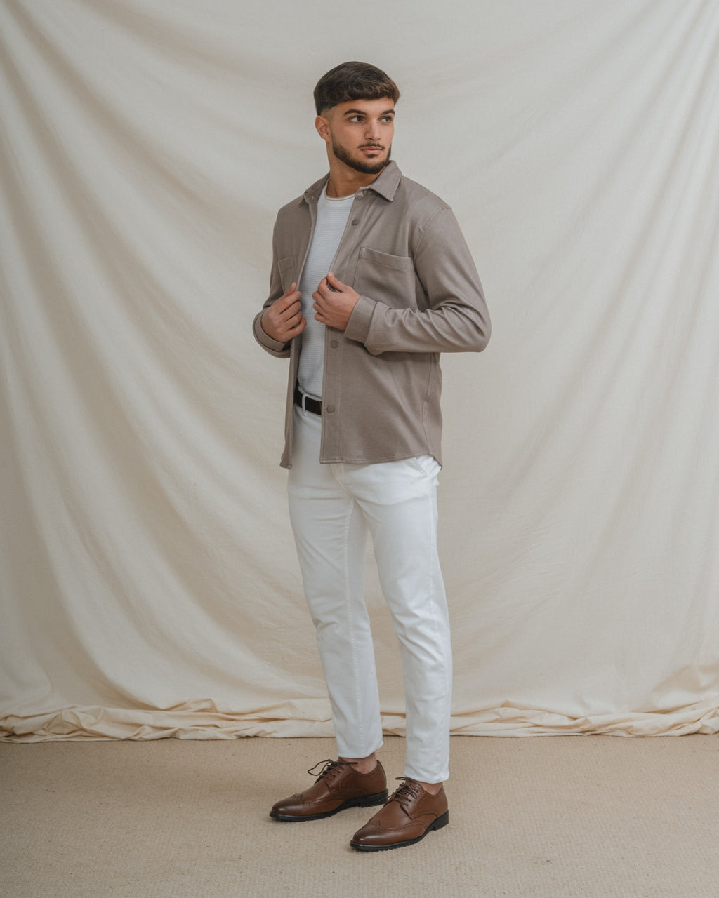 SOBRECAMISA PUNTO BEIGE