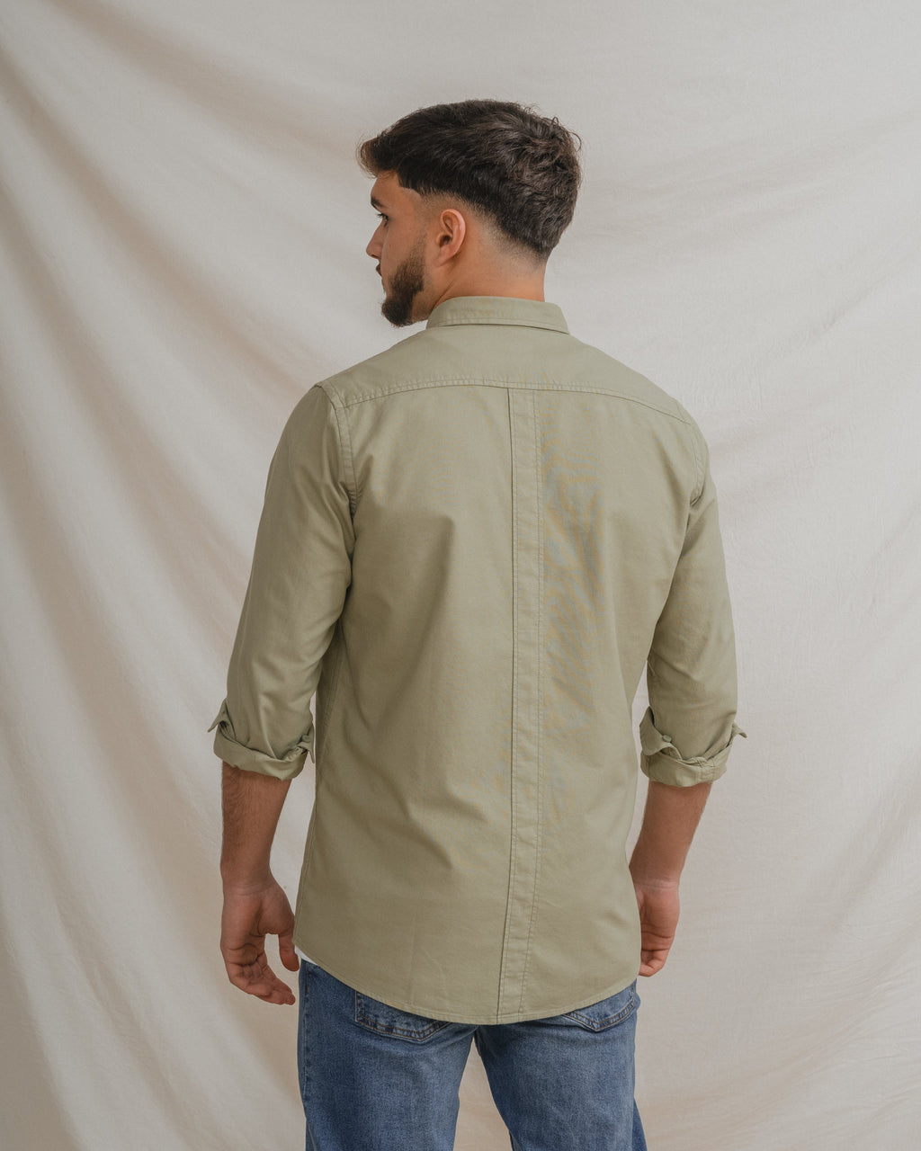 CAMISA OXFORD BOLSILLO VERDE