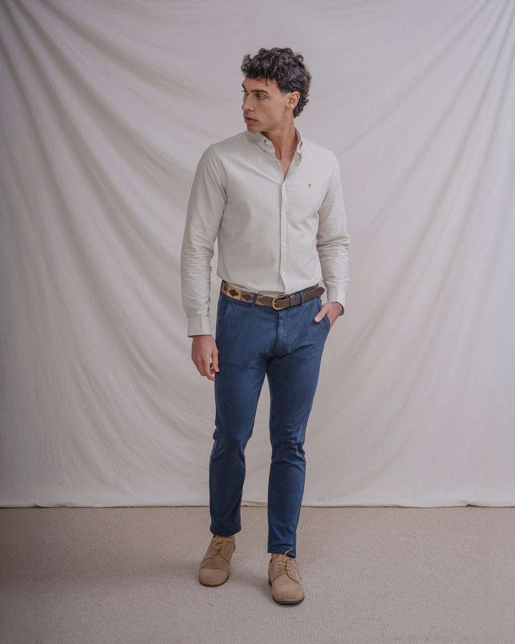 CAMISA OXFORD RAYA VERDE