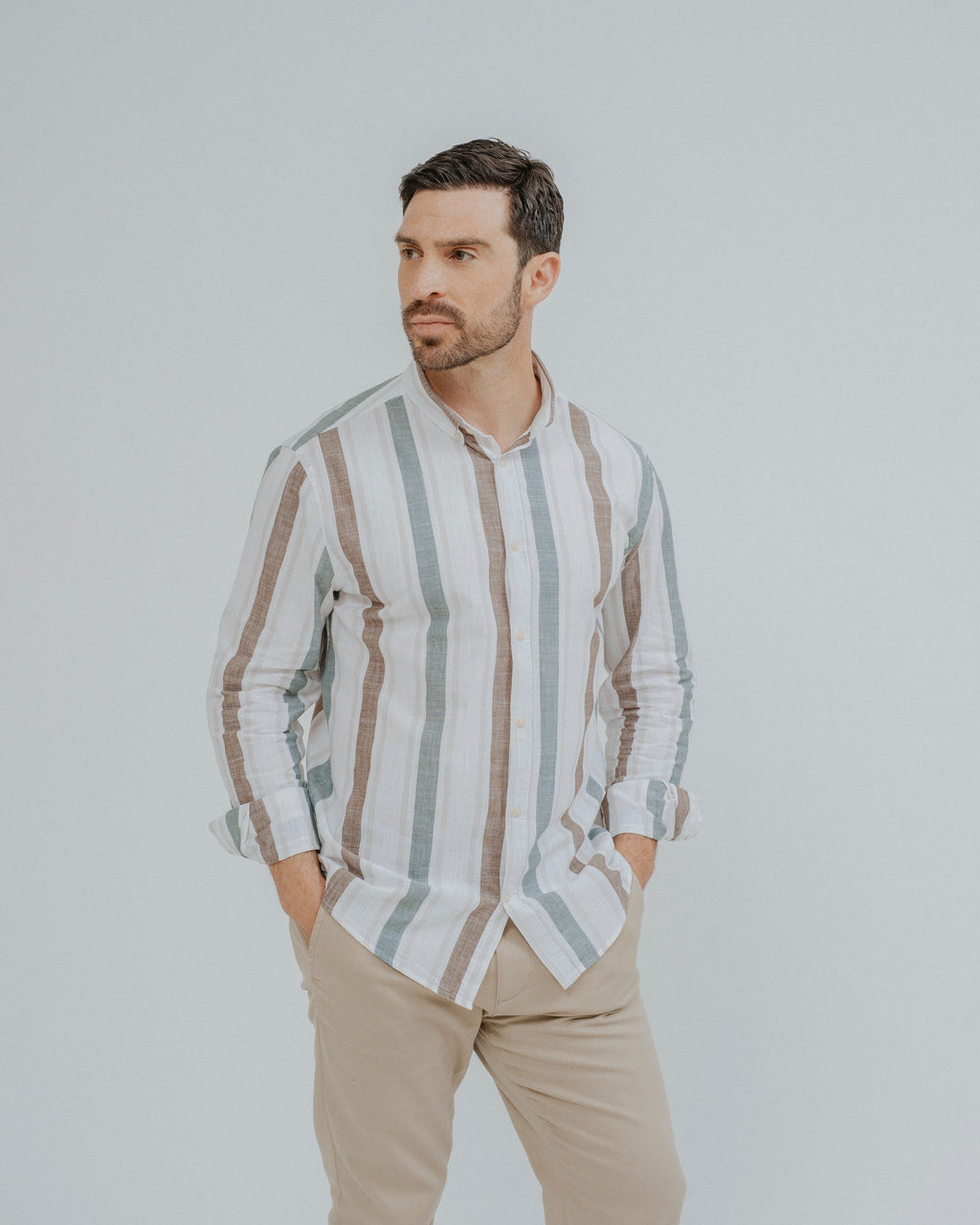 CAMISA LINO RAYAS