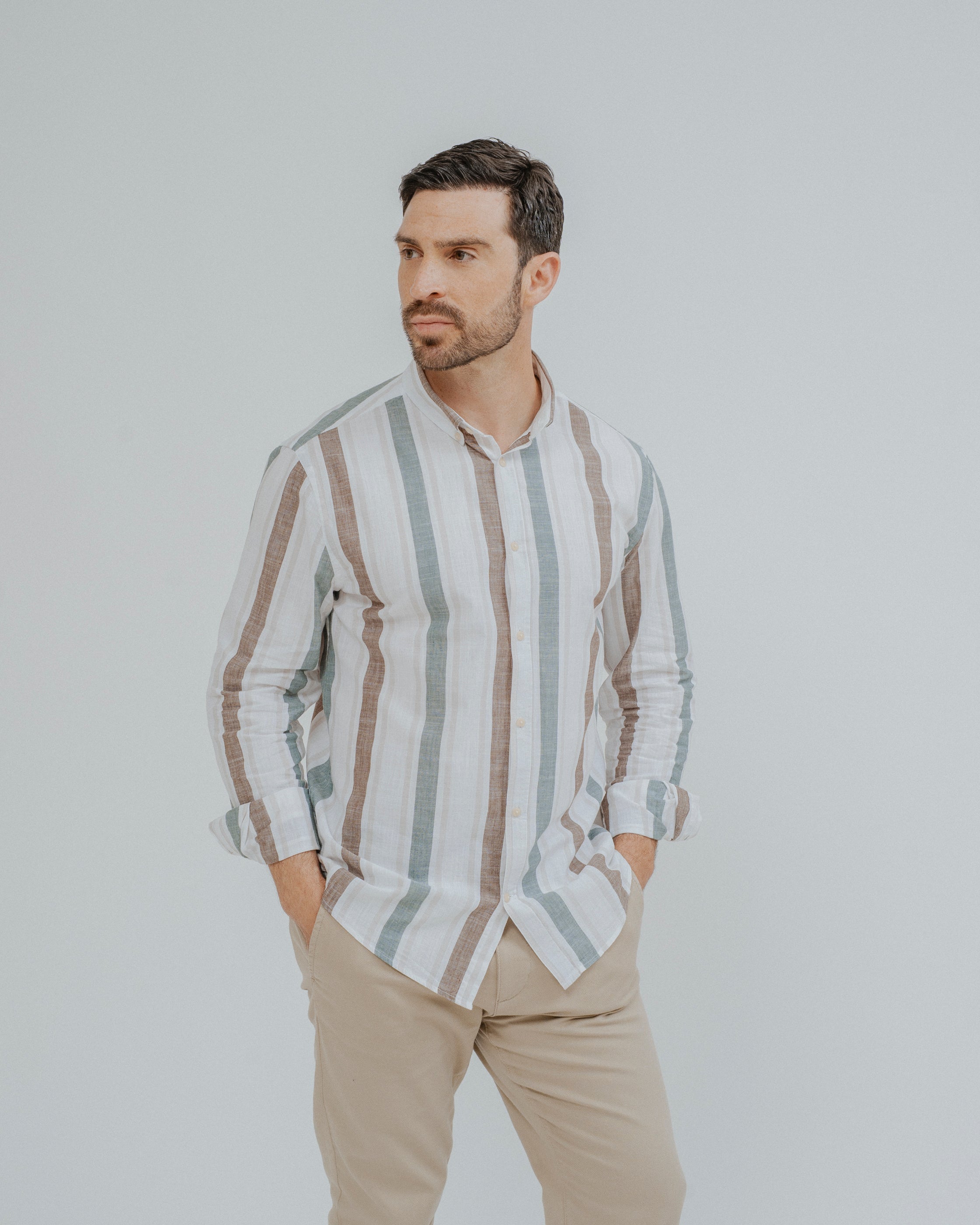 CAMISA LINO RAYAS
