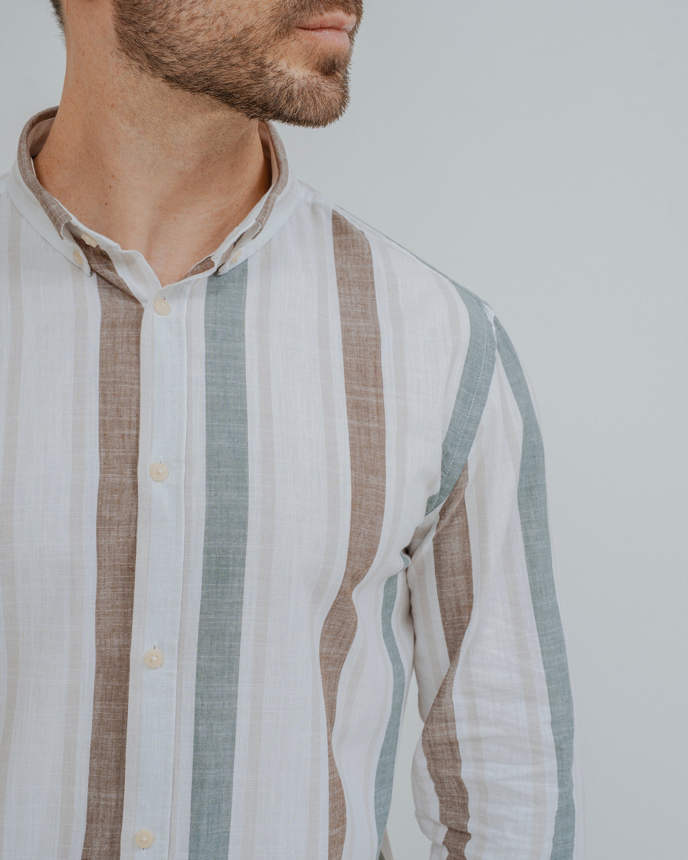 CAMISA LINO RAYAS