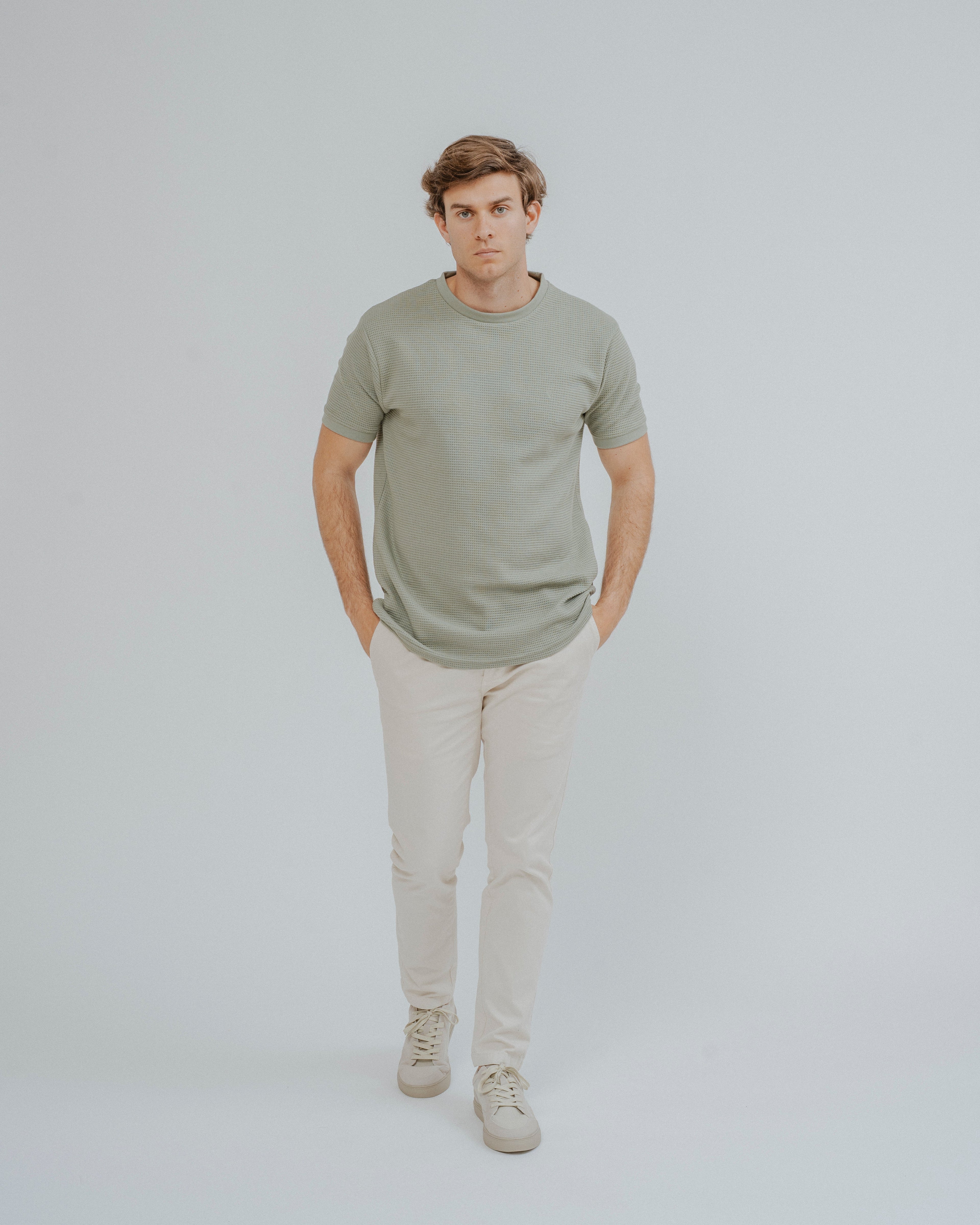 CAMISETA ESTRUCTURA PERFORADA VERDE