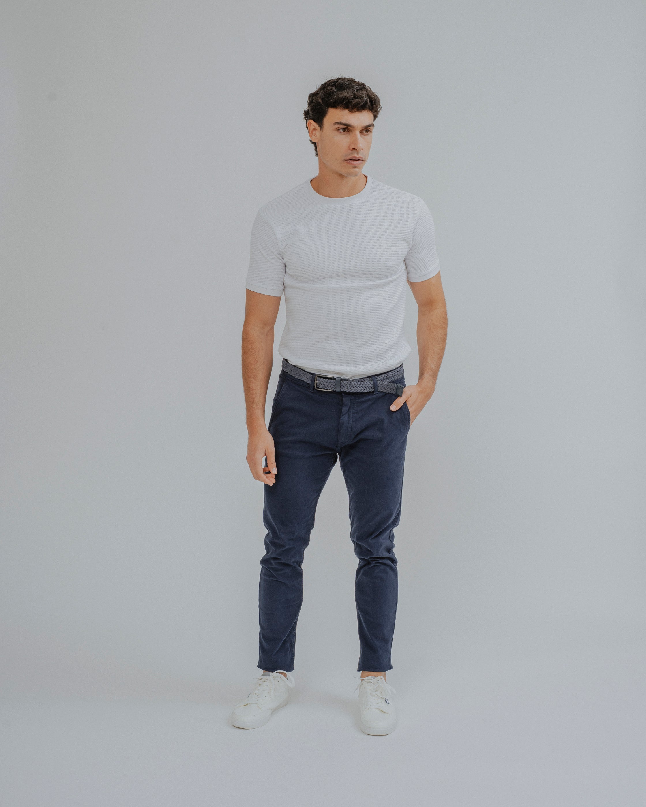 CAMISETA ESTRUCTURA PERFORADA BLANCA