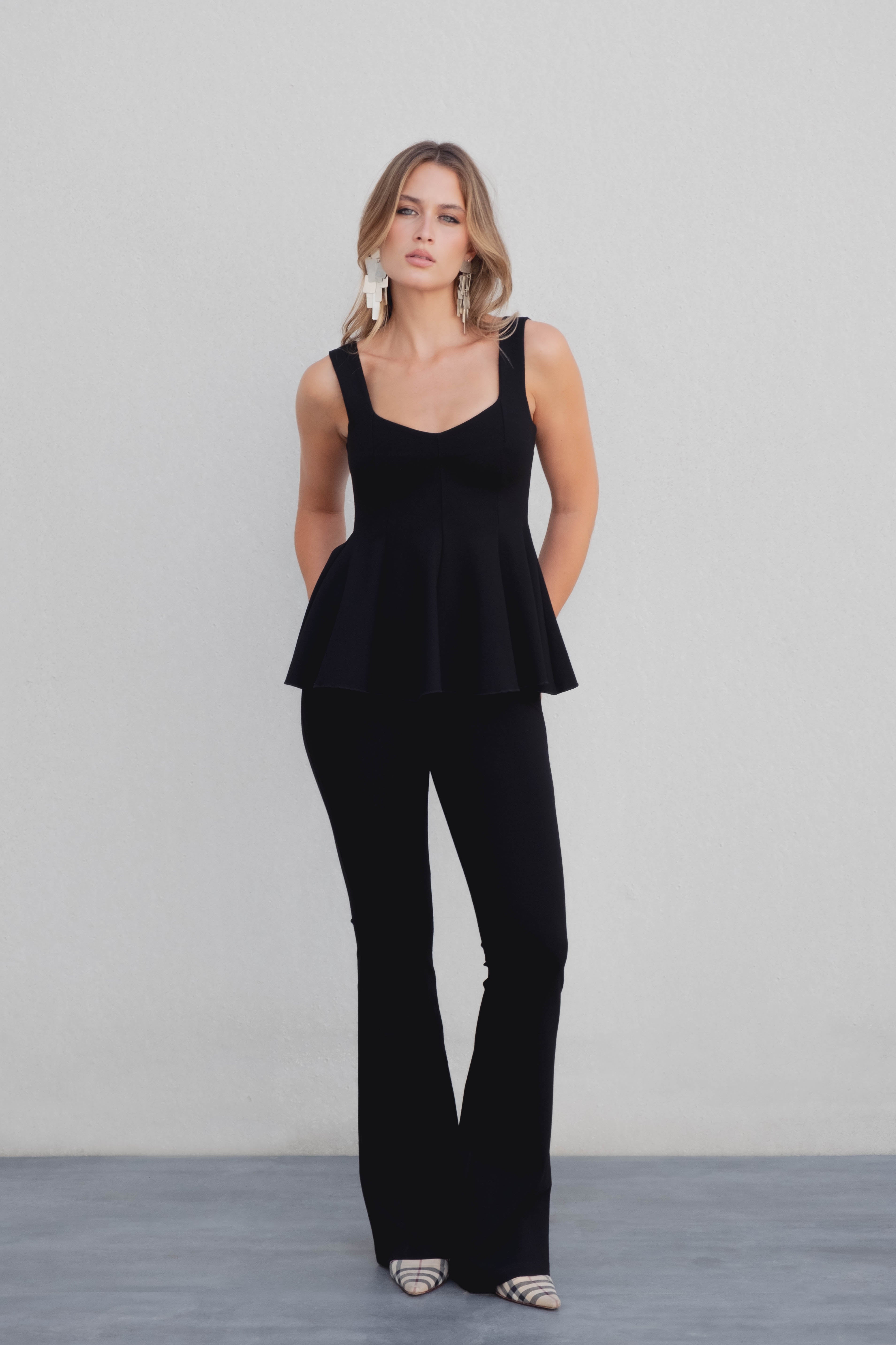 TOP PEPLUM PUNTO