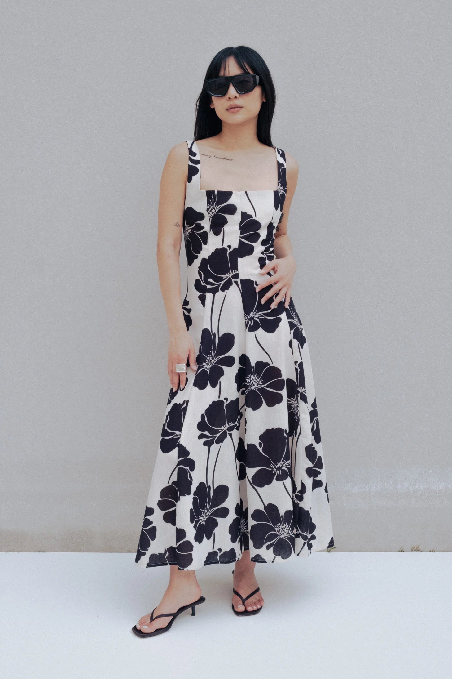 VESTIDO MIDI ESTAMPADO
