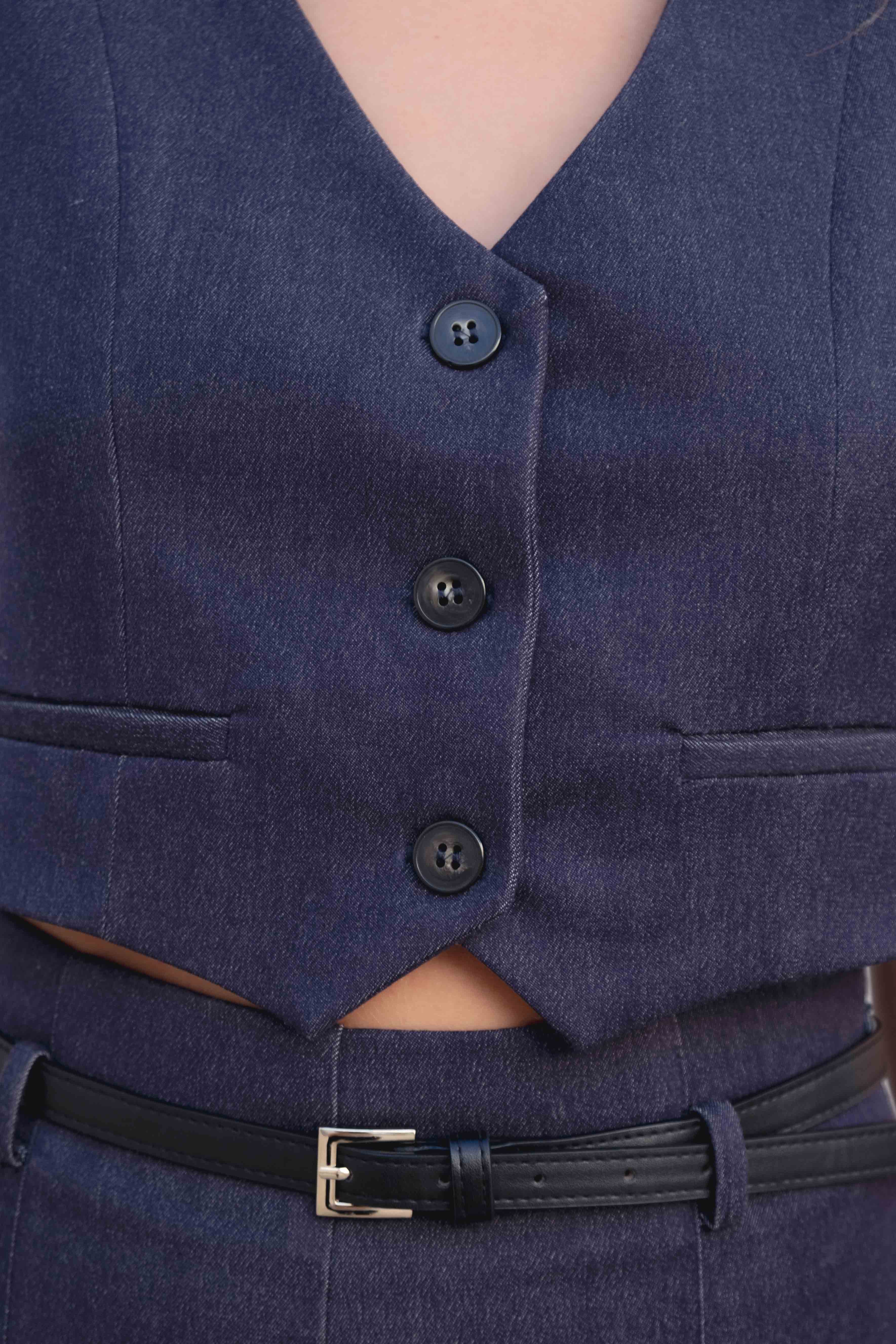 CHALECO CORTO DENIM