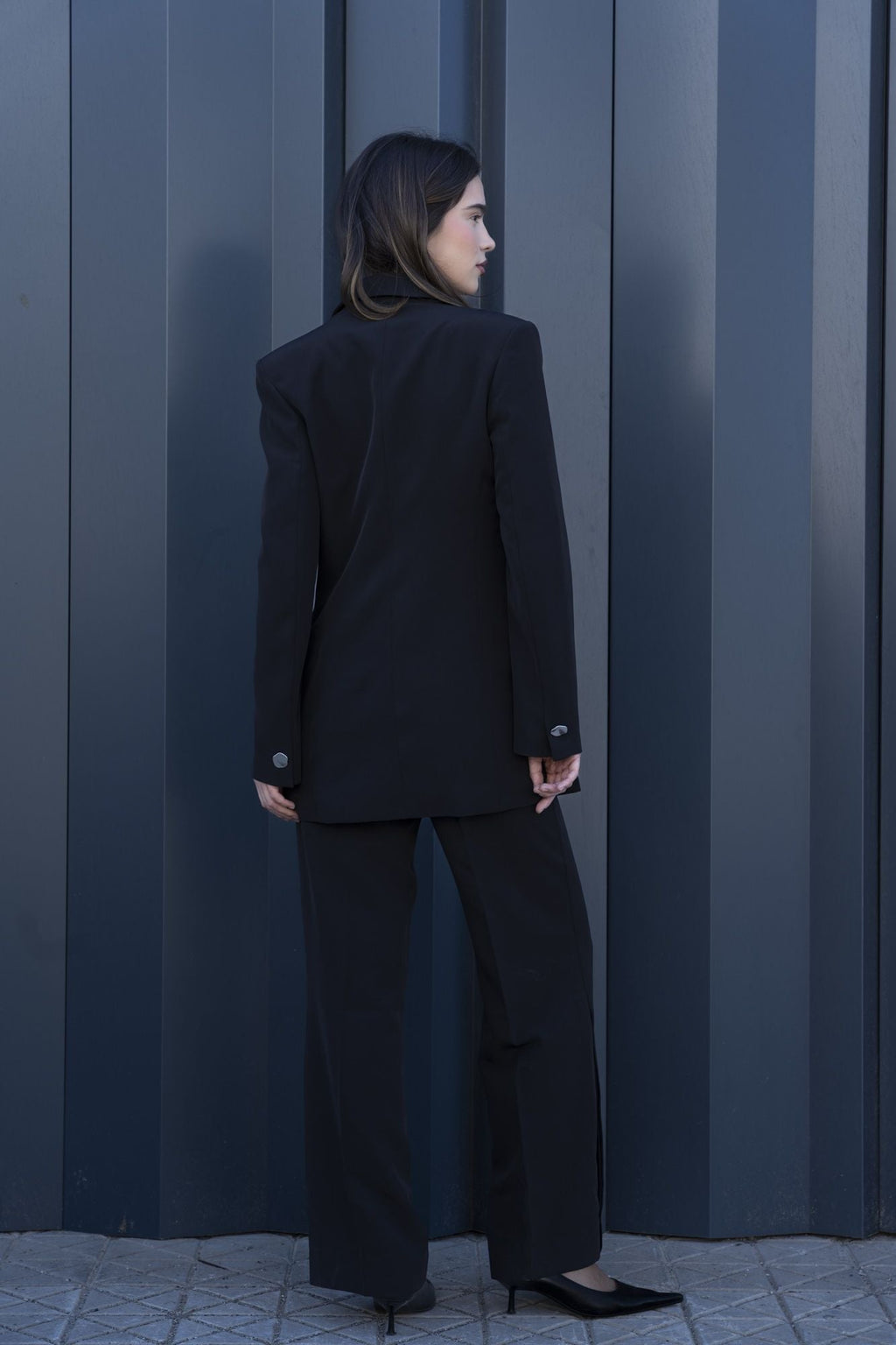 BLAZER BOTON PLATEADO