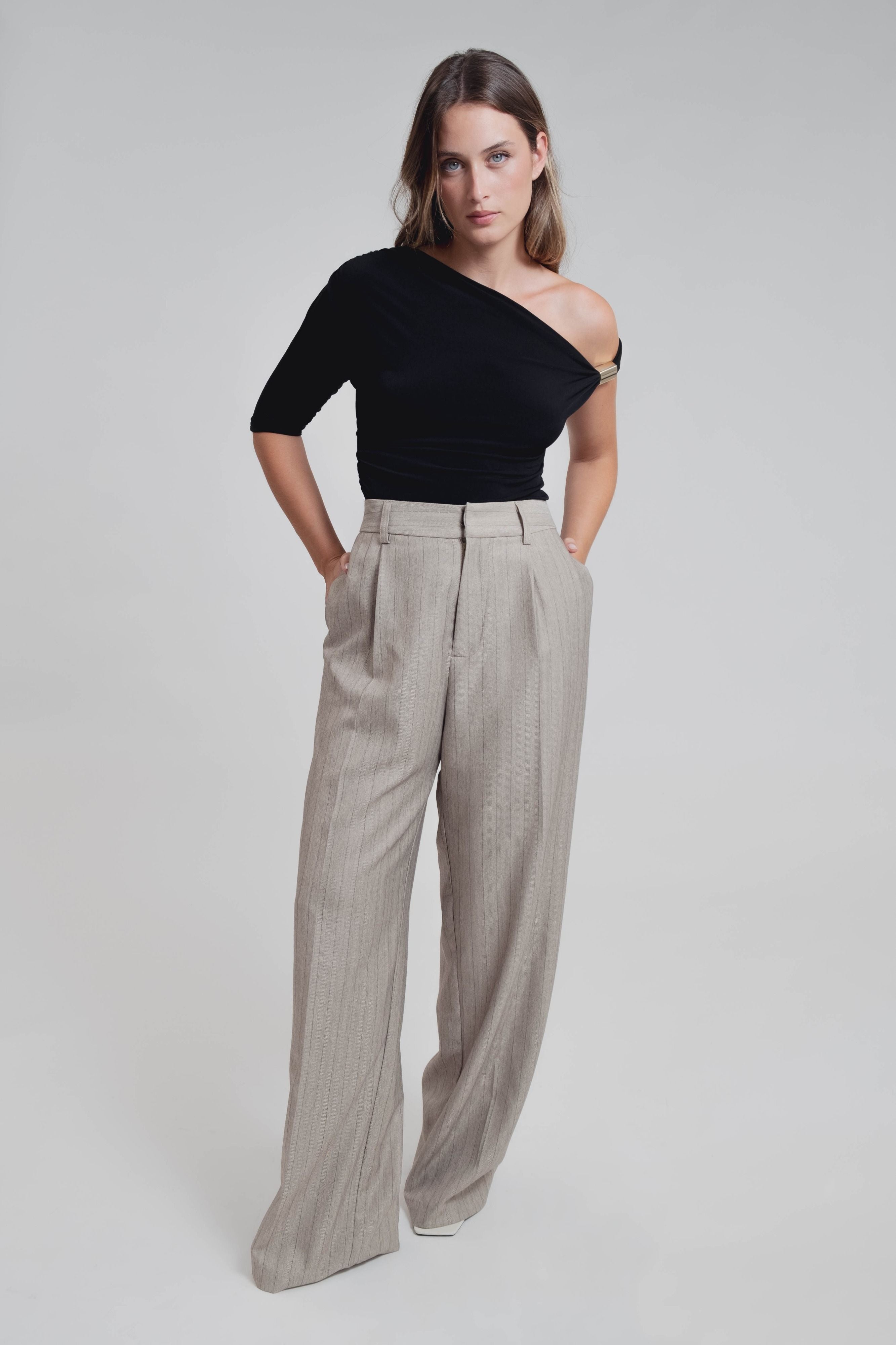PANTALÓN PINZAS RAYA DIPLOMÁTICA