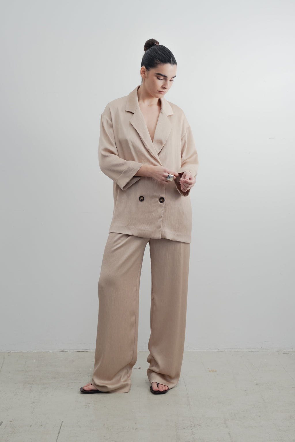BLAZER SATINADA CRUZADA