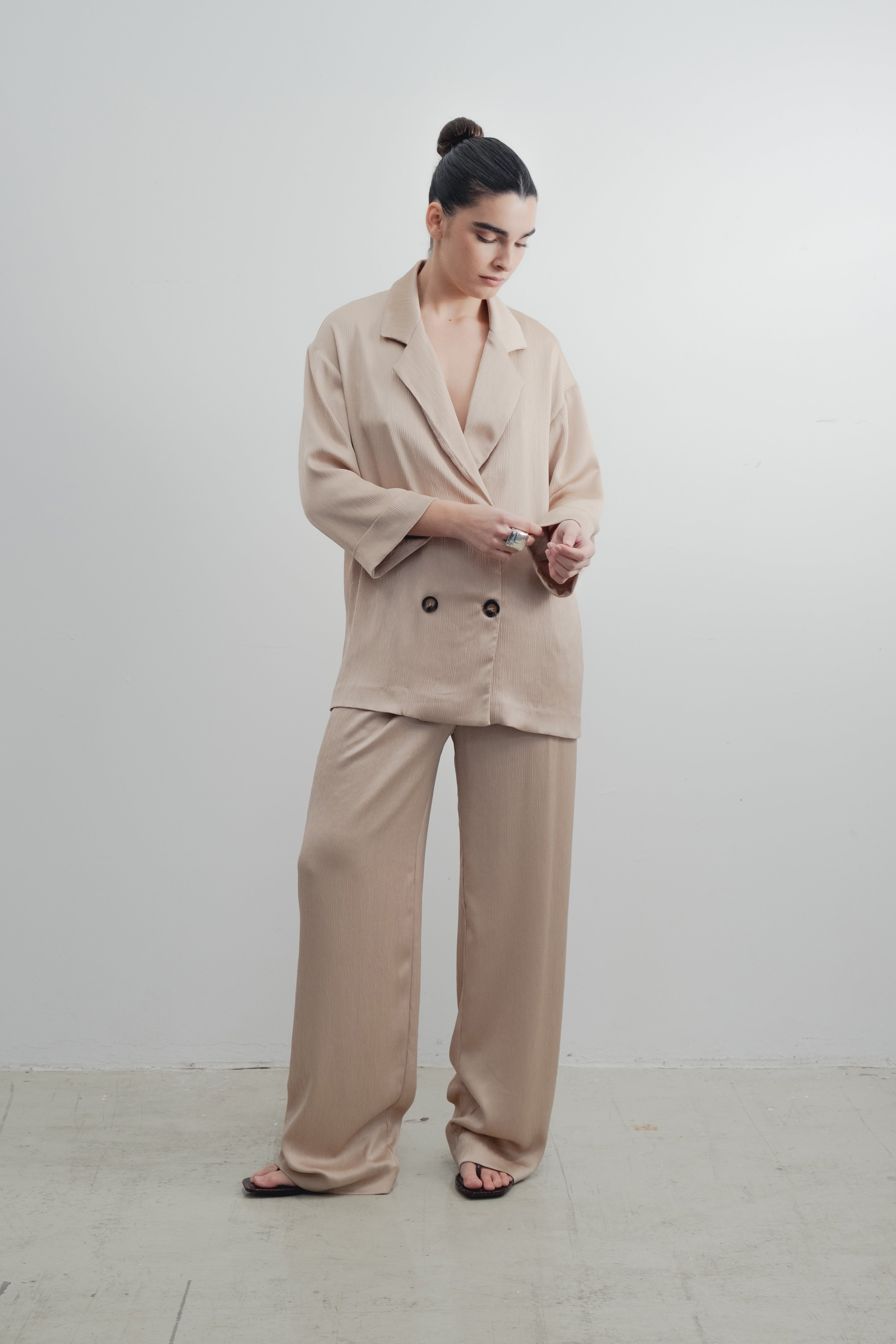 BLAZER SATINADA CRUZADA