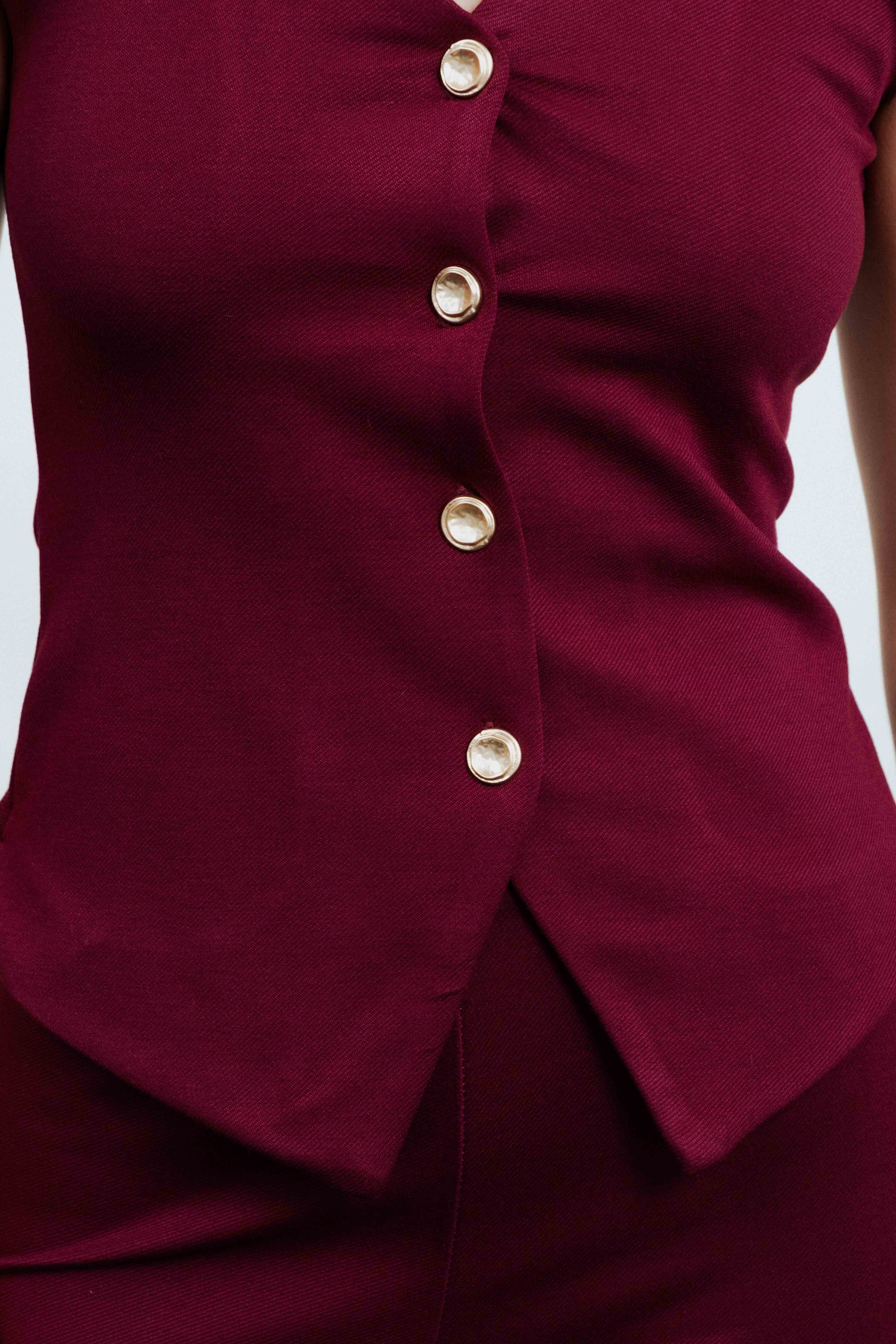 TOP CHALECO PUNTO TEXTURA