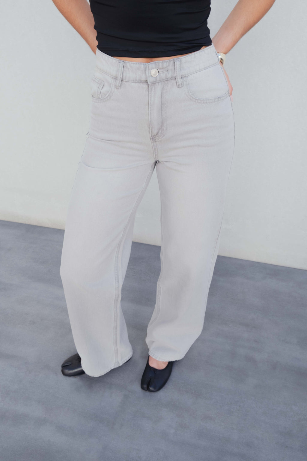 JEANS WIDE LEG TIRO MEDIO FULL LENGTH