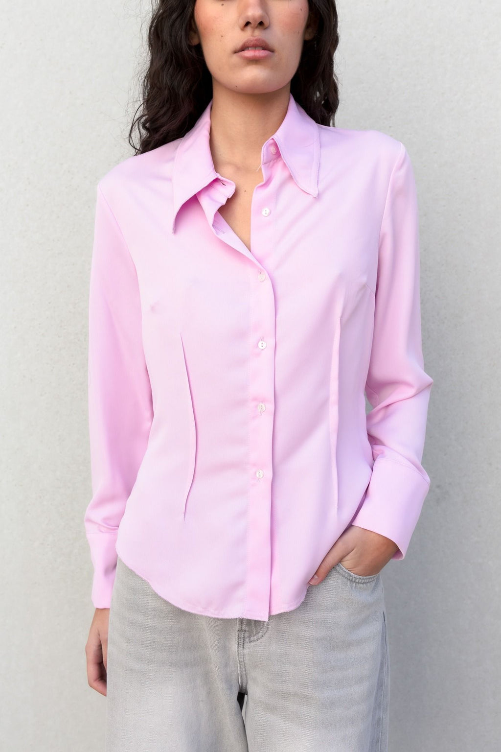 CAMISA ENTALLADA PINZAS